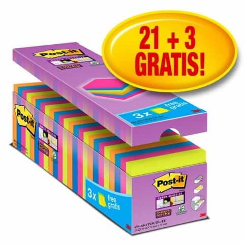 post-it-foglietti-76x76-mm-colori-assortiti-neon-value-pack-213-blocchetti-gratis-654-p24sscol-eu