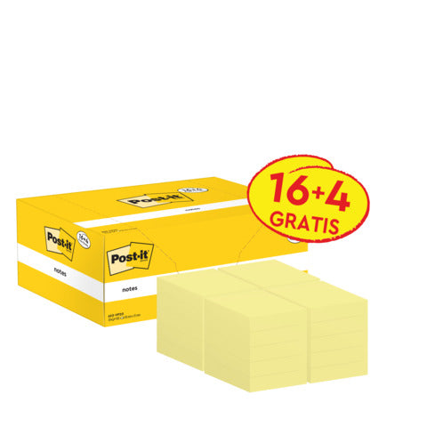 post-it-foglietti-riposizionabili-post-it-notes-giallo-canary-38x51-mm-value-pack-164-blocchetti-gratis-653-vp20