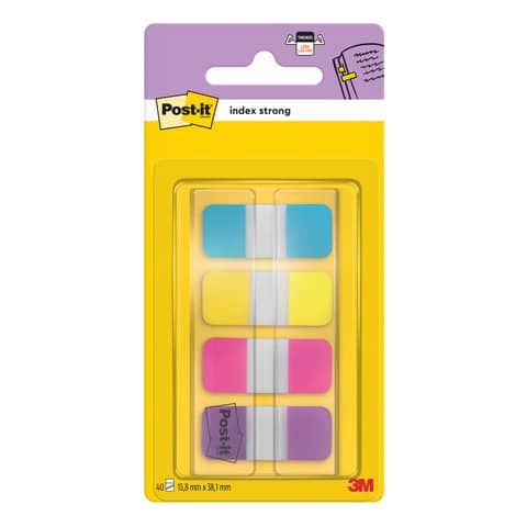 post-it-index-segnapagina-removibili-post-it-index-strong-mini-dispenser-4-blocchetti-10-ff-turchese-giallo-rosa-viola