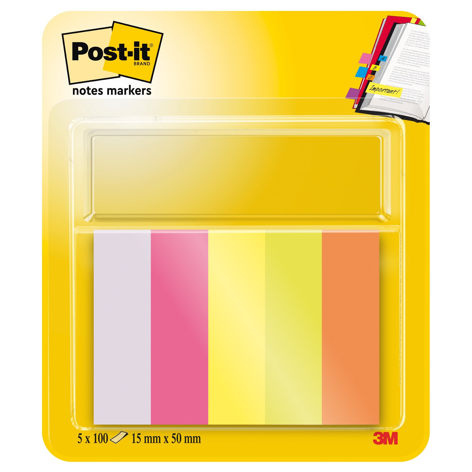 post-it-segnapagina-670-5-500fg-5colori-index-15x50mm-carta