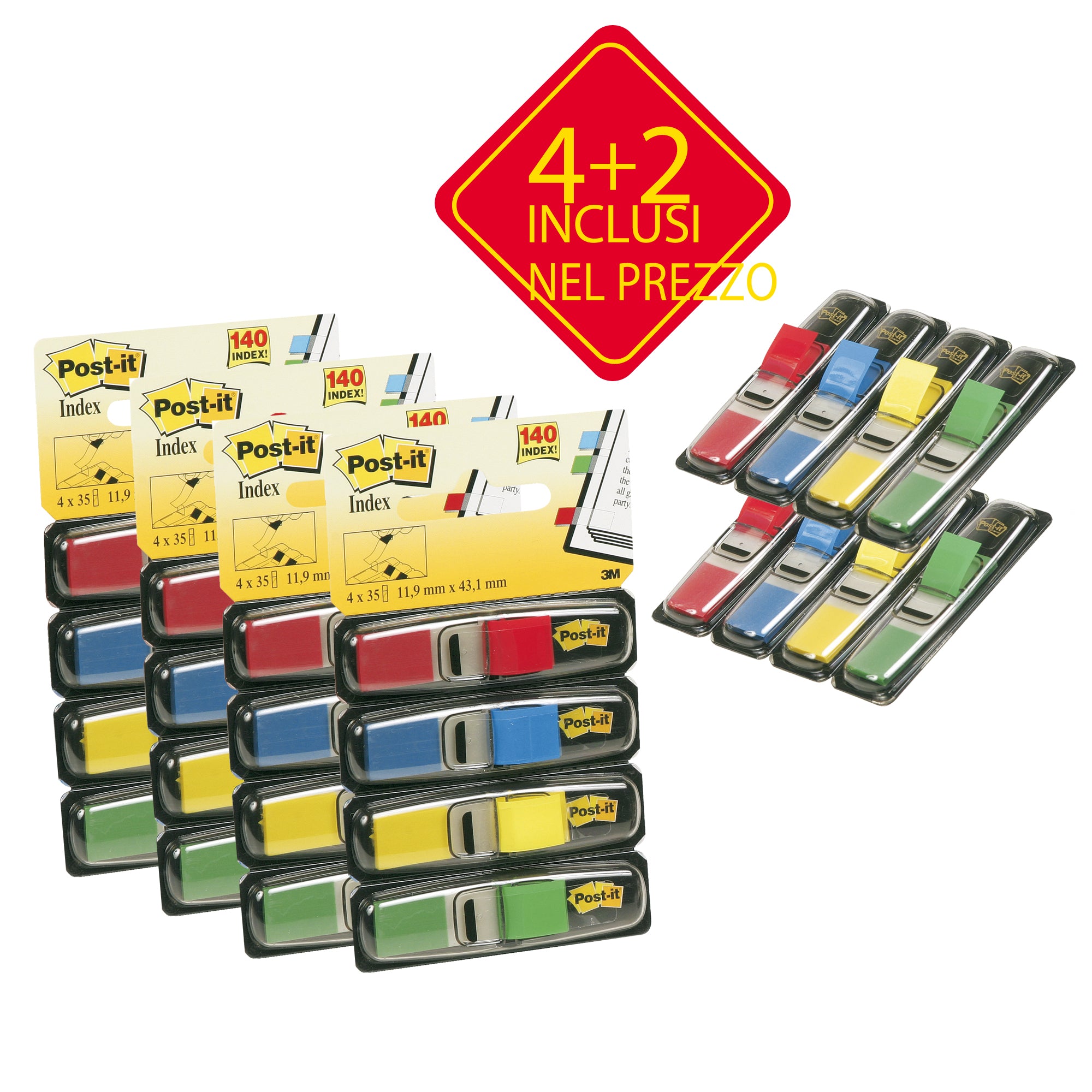 post-it-segnapagina-pack-42-blister-140-index-mini-4-colori-classici