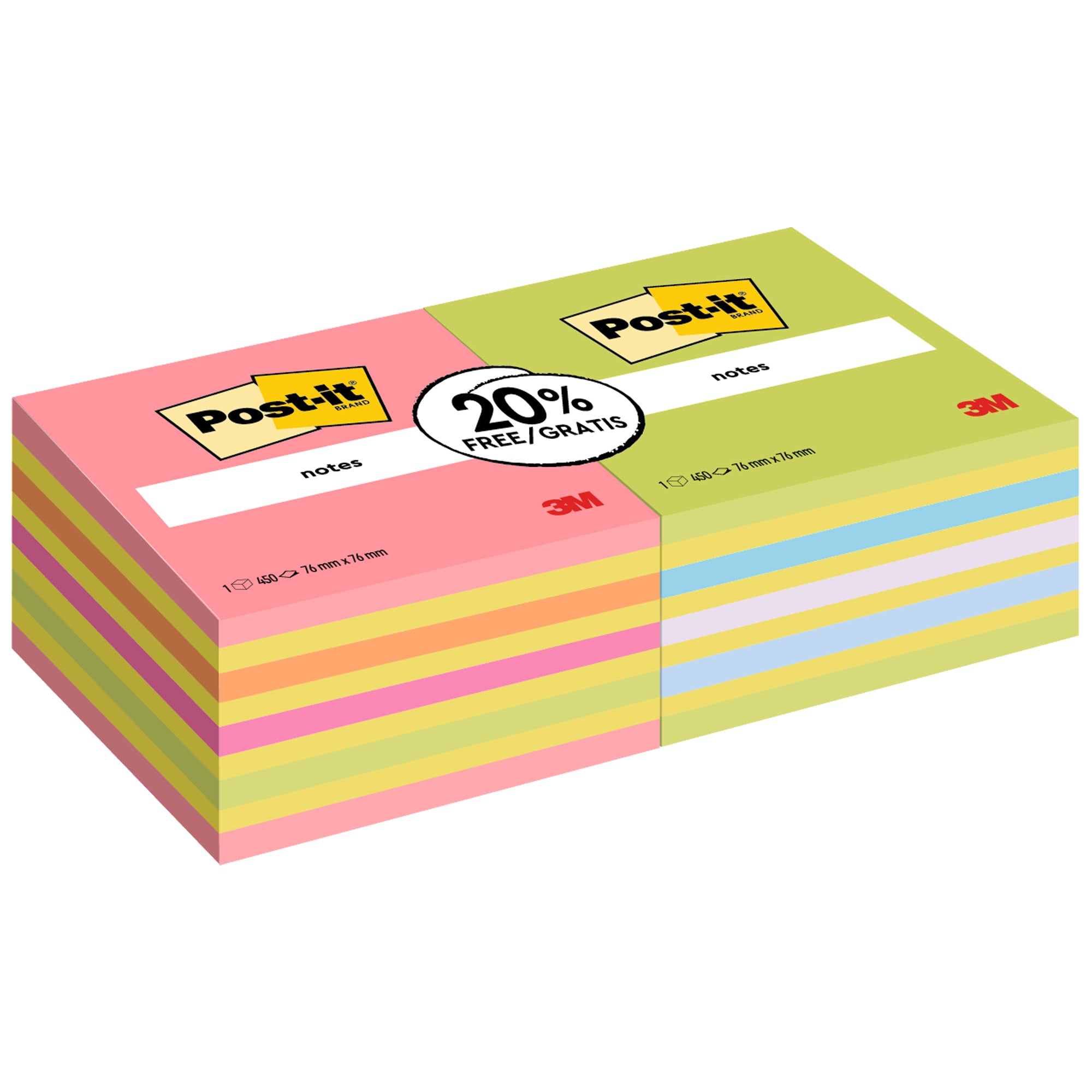 post-it-value-pack-2-cubi-foglietti-standard-76x76mm-rosa-guava-verde-lime