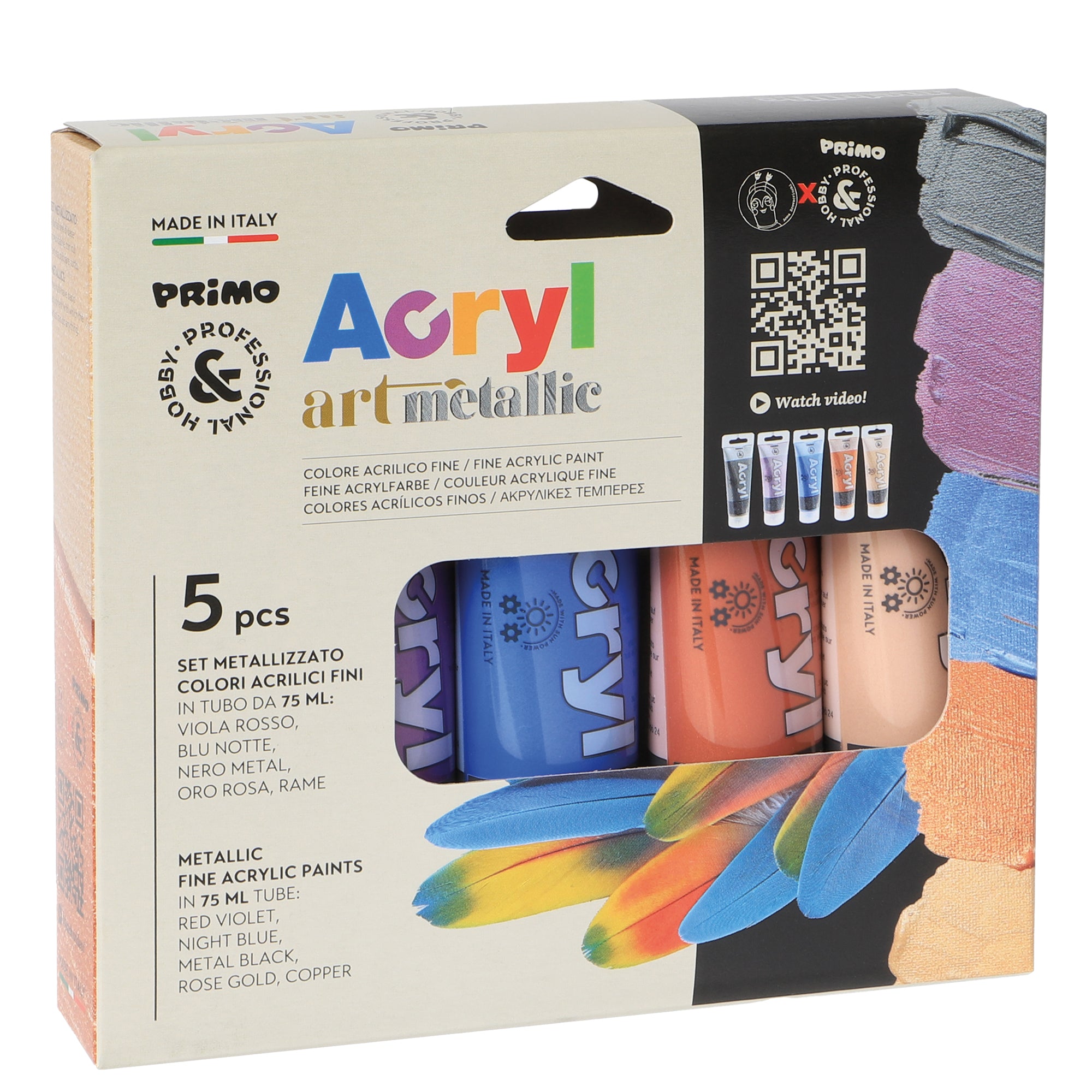 primo-morocolor-astuccio-5-tubi-colore-acrilico-fine-75ml-colori-metal-primo