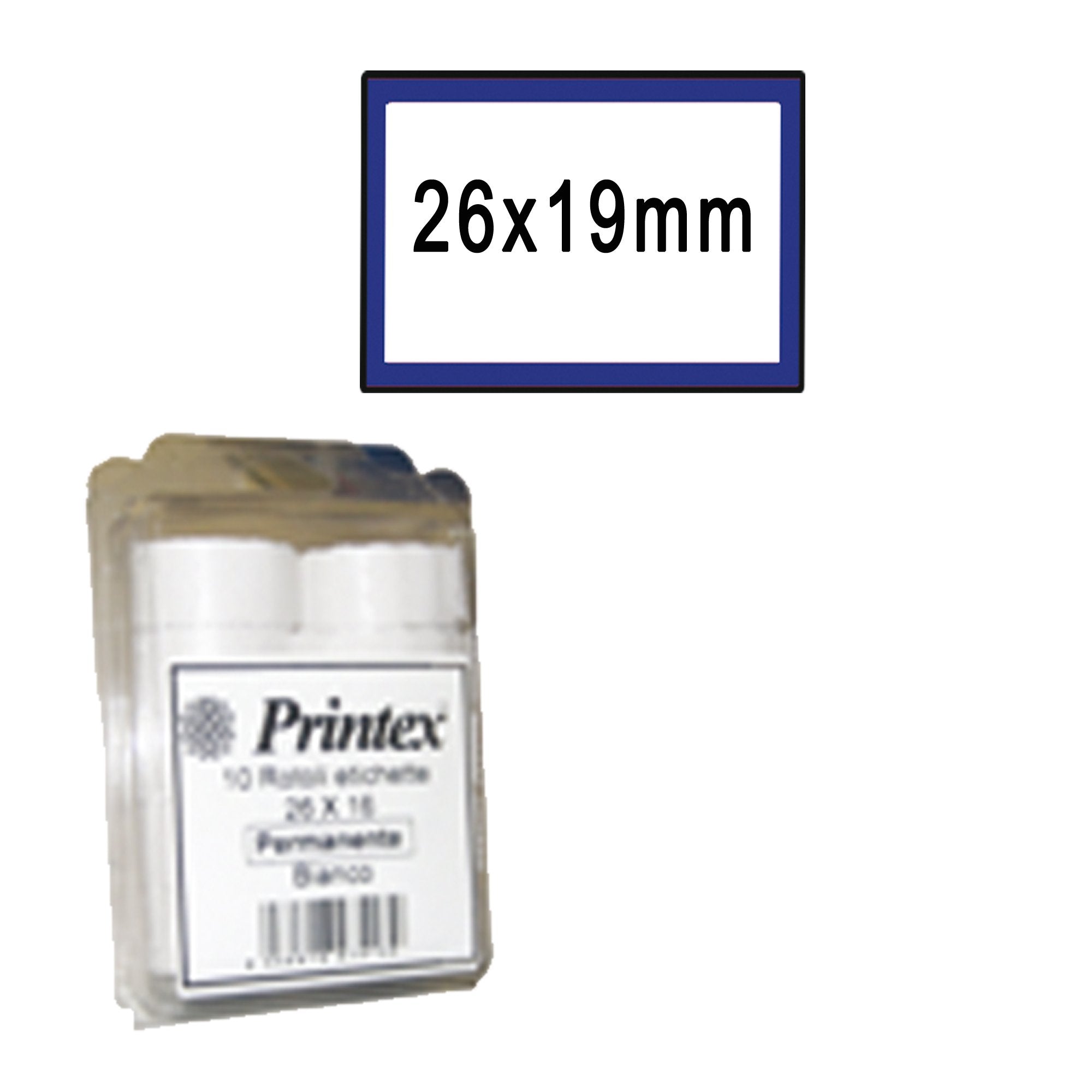printex-pack-10-rotoli-600-etich-26x19mm-bianco-perm-cornice-blu