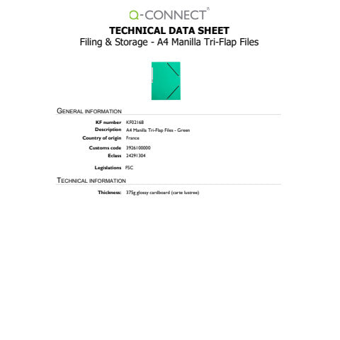 q-connect-cartellina-3-lembi-elastico-24-3x32-cm-cartoncino-manilla-375-g-mq-verde-kf02168