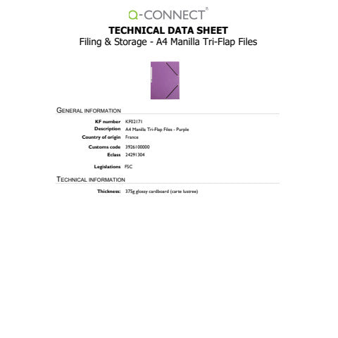 q-connect-cartellina-3-lembi-elastico-24-3x32-cm-cartoncino-manilla-375-g-mq-viola-kf02171