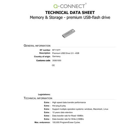 q-connect-chiavetta-usb-2-0-premium-argento-4-gb-kf11477
