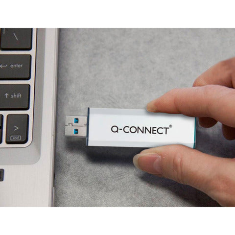 q-connect-chiavetta-usb-super-speed-3-0-argento-nero-16-gb-kf16369