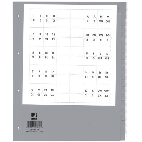 q-connect-divisore-neutro-grigio-xl-24x29-7-cm-ppl-20-fogli-kf01856