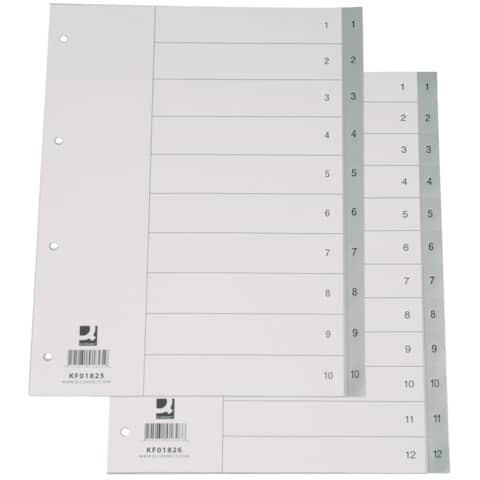 q-connect-divisore-numerico-grigio-22-5x29-7-cm-ppl-1-10-kf01825