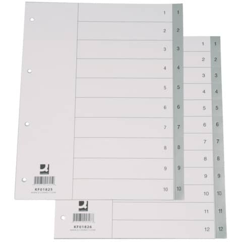 q-connect-divisore-numerico-grigio-22-5x29-7-cm-ppl-1-12-kf01826