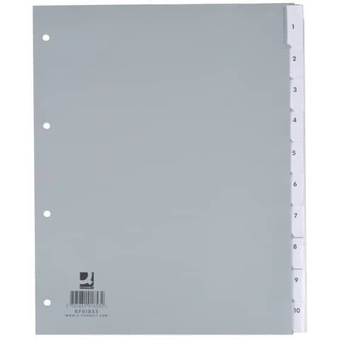 q-connect-divisore-personalizzabile-grigio-24-5x29-7-cm-ppl-10-pagine-kf01853