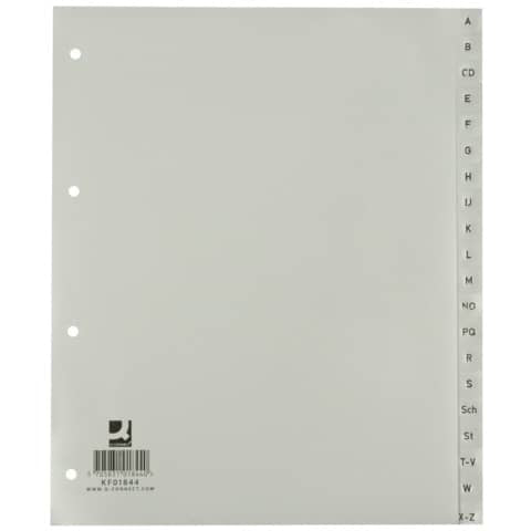 q-connect-divisori-alfabetici-a-z-24-5x29-7-cm-grigio-20-pagine-kf01844