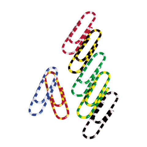 q-connect-fermagli-zebra-strisce-assortiti-28-mm-conf-100-kf02024