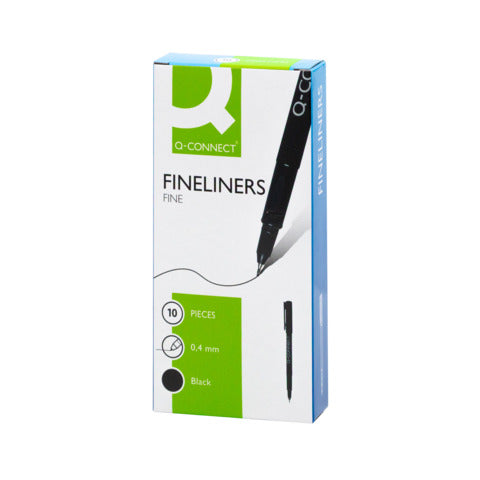 q-connect-fineliner-0-4-mm-nero-conf-10-pezzi-kf25007