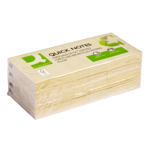 q-connect-foglietti-riposizionabili-100-materiale-riciclato-65-g-mq-giallo-38x51-mm-12-blocchetti-100-ff-kf22367