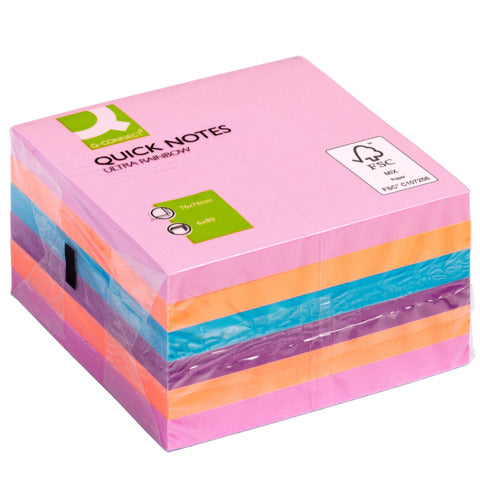 q-connect-foglietti-riposizionabili-70-g-mq-assortiti-ultra-76x76-mm-6-blocchetti-80-ff-kf02515