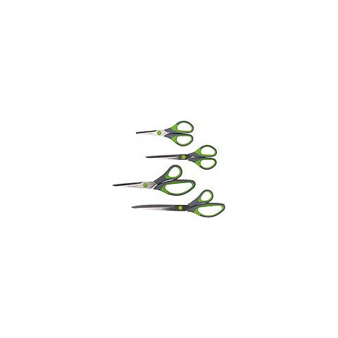 q-connect-forbici-softgrip-lame-asimmetriche-grigio-verde-20-cm-kf00754