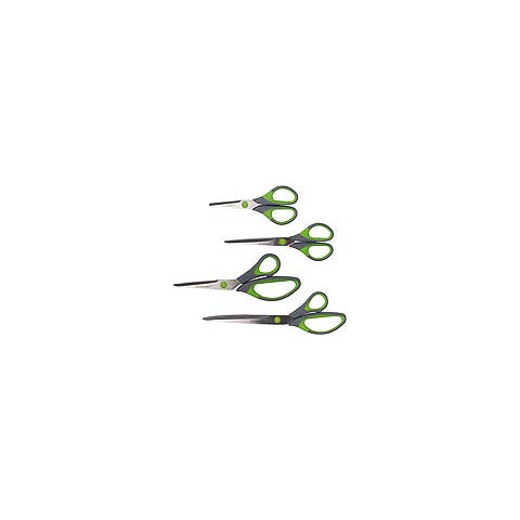 q-connect-forbici-softgrip-lame-simmetriche-grigio-verde-17-5-cm-kf00753
