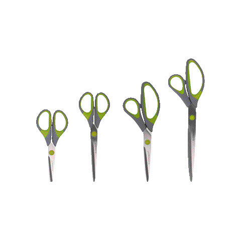 q-connect-forbici-softgrip-lame-simmetriche-grigio-verde-17-5-cm-kf00753