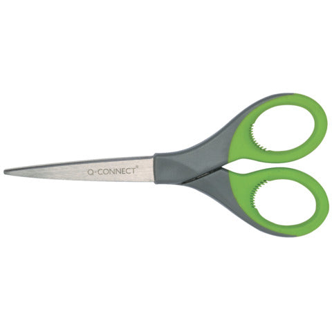 q-connect-forbici-universali-elite-softgrip-grigio-verde-18-cm-kf03986