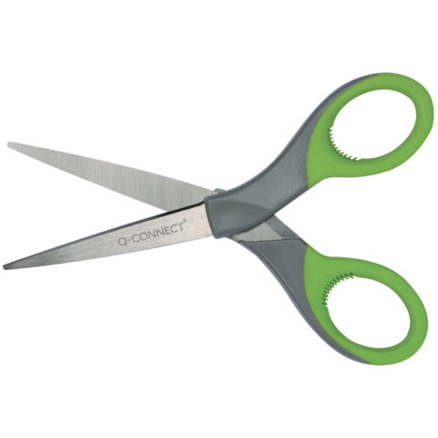 q-connect-forbici-universali-elite-softgrip-grigio-verde-18-cm-kf03986