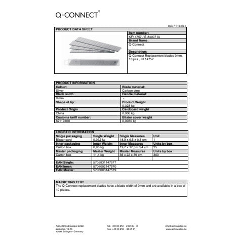 q-connect-lame-ricambio-cutter-9-mm-confezione-10-pezzi-m640717