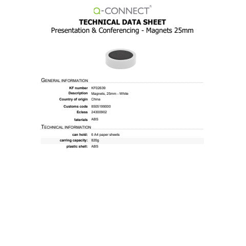 q-connect-magneti-lavagne-bianche-25-mm-bianco-conf-10-pz-kf02639