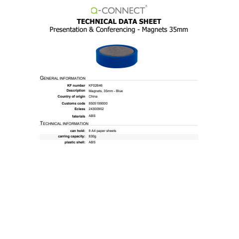 q-connect-magneti-lavagne-bianche-35-mm-blu-conf-10-pz-kf02646