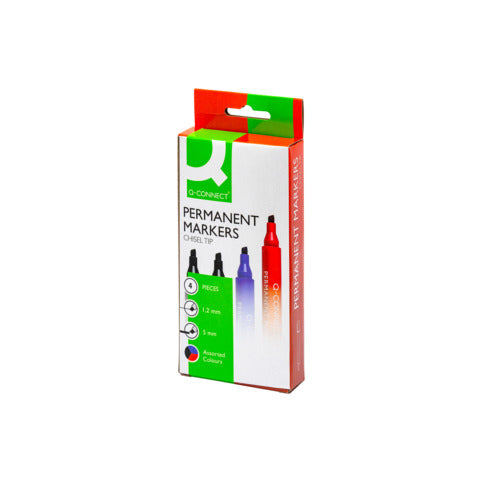 q-connect-marcatore-permanente-punta-scalpello-1-5-5-mm-assortiti-conf-4-kf26089
