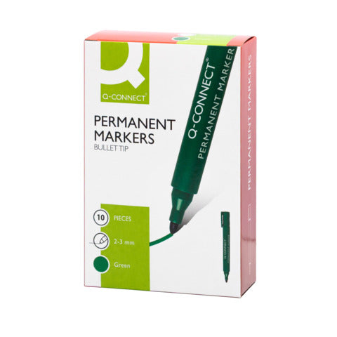 q-connect-marcatore-permanente-punta-tonda-2-3-mm-verde-kf01773