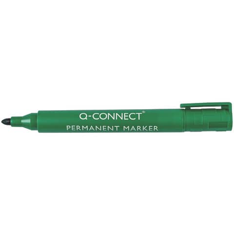 q-connect-marcatore-permanente-punta-tonda-2-3-mm-verde-kf01773