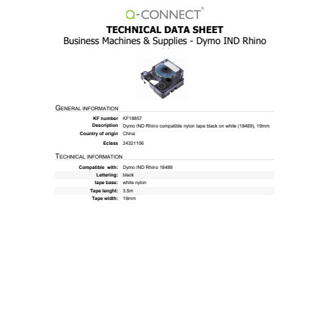 q-connect-nastro-compatibile-etichettatrici-dymo-rhino-18489-nylon-flessibile-nero-bianco-19-mm-x-3-5-m