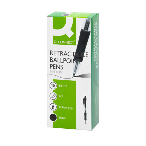 q-connect-penna-sfera-pulsante-punta-m-nero-conf-10-pezzi-kf00267