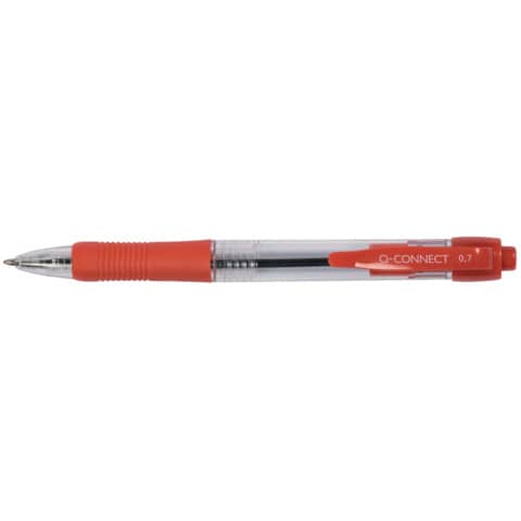 q-connect-penna-sfera-pulsante-punta-m-rosso-conf-10-kf00269