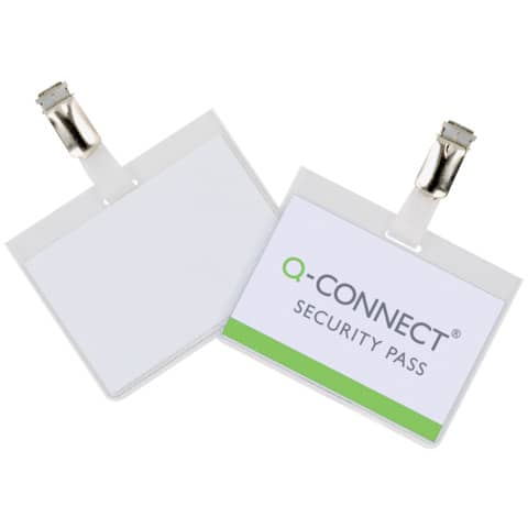q-connect-portabadge-plastica-90x60-mm-clip-security-badge-chiuso-confezione-25-pezzi-kf01562