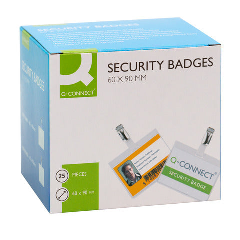q-connect-portabadge-plastica-90x60-mm-clip-security-badge-chiuso-confezione-25-pezzi-kf01562