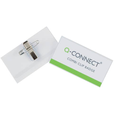 q-connect-portabadge-plastica-clip-spilla-75x40-mm-conf-50-kf01568
