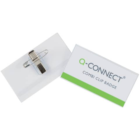 q-connect-portabadge-plastica-clip-spilla-90x54-mm-conf-50-kf01567