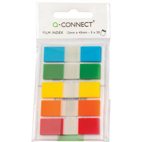 q-connect-segnapagina-neon-12x43-mm-5-colori-trasparenti-blister-5-blocchetti-20-kf14966