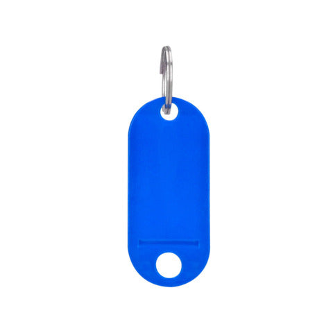 q-connect-targhetta-portachiavi-standard-plastica-5x2-2-cm-blu-confezione-10-pezzi-kf10872