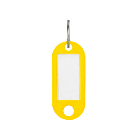 q-connect-targhetta-portachiavi-standard-plastica-5x2-2-cm-giallo-arancio-confezione-10-pezzi-kf10873
