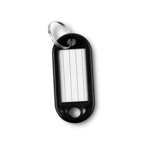 q-connect-targhetta-portachiavi-standard-plastica-5x2-2-cm-nero-confezione-10-pezzi-kf10875