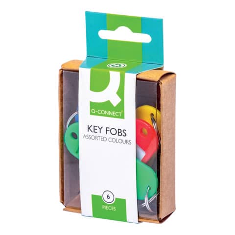 q-connect-targhette-portachiavi-9x5-8-cm-plastica-colori-assortiti-conf-6-kf02036
