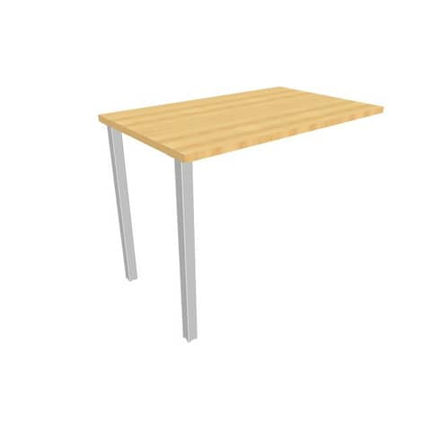 quadrifoglio-dattilo-scrivania-sospeso-piano-faggio-100x60xh-75-cm-gamba-sez-quadrata-acciaio-argento-practika-ecdm100-fa-a