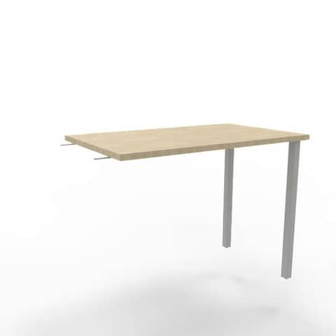 quadrifoglio-dattilo-scrivania-sospeso-piano-rovere-100x60xh-75-cm-gamba-sez-quadrata-acciaio-argento-practika-ecdm100-rk-a