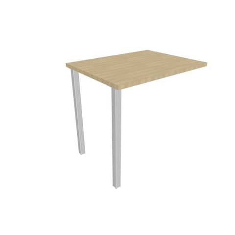 quadrifoglio-dattilo-scrivania-sospeso-piano-rovere-80x60xh-75-cm-gamba-sez-quadrata-acciaio-argento-practika-ecdm080-rk-a