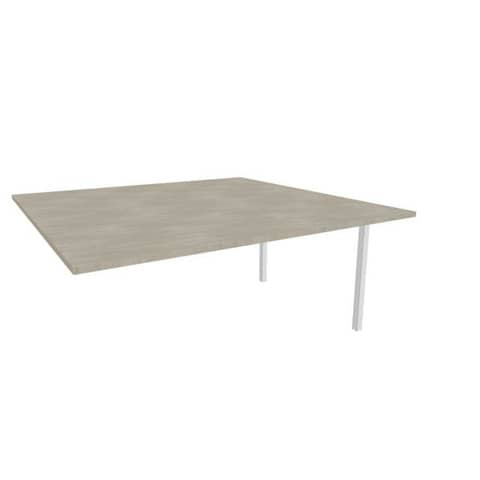 quadrifoglio-postazione-aggiuntiva-bench-cemento-160x160xh-75-cm-gamba-ponte-acciaio-argento-practika-p3-ecbic16-cl-a