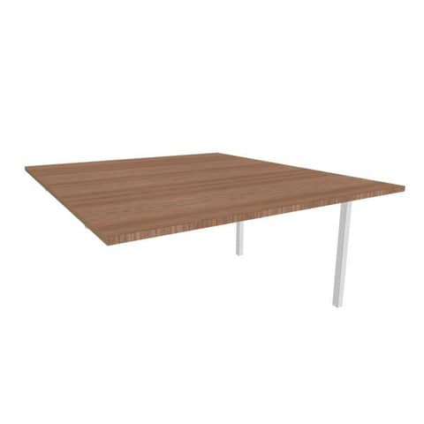 quadrifoglio-postazione-aggiuntiva-bench-piano-noce-140x160xh-75-cm-gamba-ponte-acciaio-argento-practika-p3-ecbic14-no-a