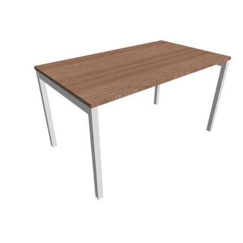 quadrifoglio-scrivania-piano-noce-canaletto-140x80xh-75-cm-gamba-ponte-acciaio-argento-linea-practika-p3-ecspt140-no-a